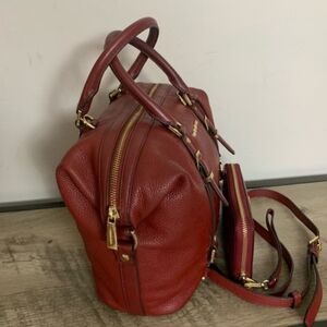 MICHAEL KOR BURGUNDY PURSE & MATCHING WALLET